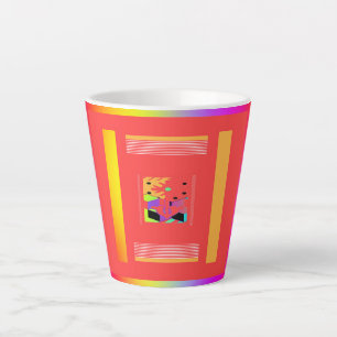 Caneca De Café Latte FLOWER RED Tazas Latte Mug