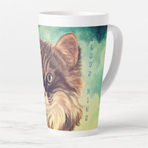 Caneca De Café Latte Fluffy Cat Cloud Nine Latte Mug