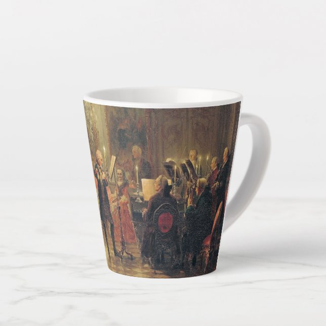 Caneca De Café Latte Flute Concert-Adolph Menzel Small (Ângulo direito)