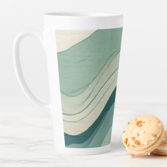 Caneca De Café Latte Fluxo Caprichoso  (In Situ)