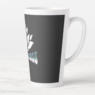 Caneca De Café Latte Fluxo de Yoga Calmo com Tapete e Blocos