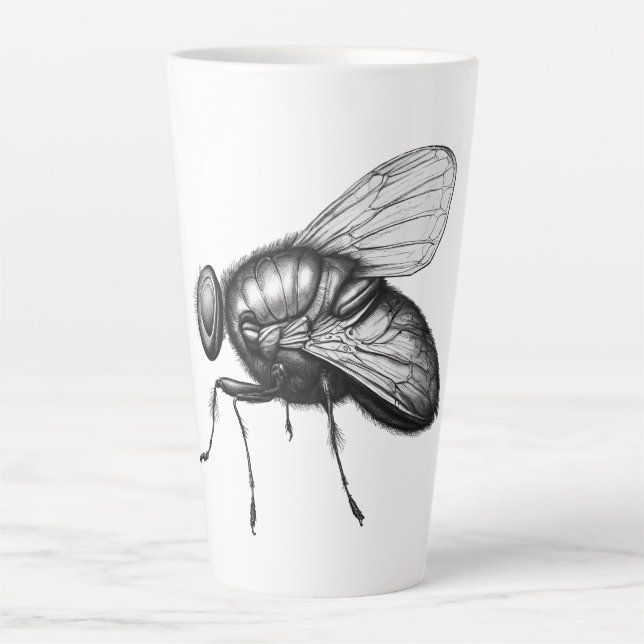 Caneca De Café Latte Fly Latte Coffee Mug (Frente)