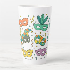 Caneca De Café Latte Flying Masks