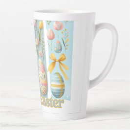 Caneca De Café Latte Fofo Quatro Pinceladas Verticais de Aquarela Alegr