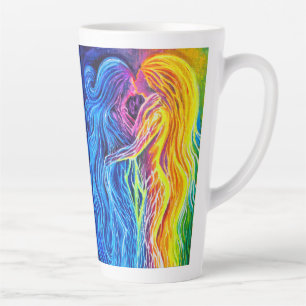 Caneca De Café Latte Fogo e água