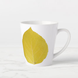 Caneca De Café Latte Folha Amarela Aspen #5