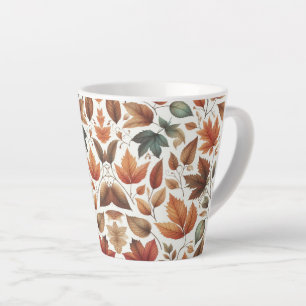 Caneca De Café Latte Folhas caindo