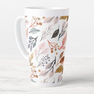 Caneca De Café Latte folhas de árvores