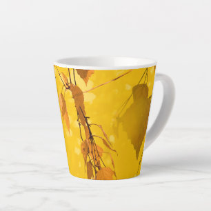 Caneca De Café Latte Folhas de Outono 3