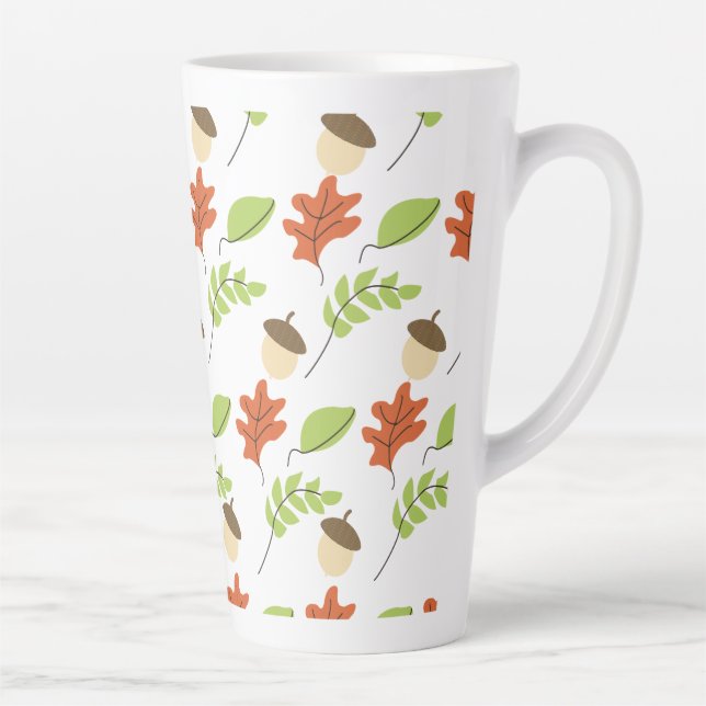 Caneca De Café Latte Folhas de Outono Amendoim Sazonal (Direita)
