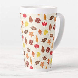 Caneca De Café Latte Folhas de outono de Cozy Autumn