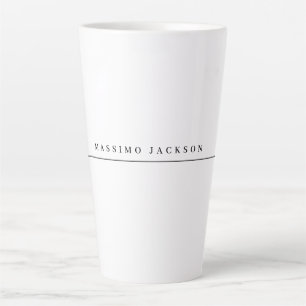 Caneca De Café Latte Fonte Serif Minimalista Elegante e Profissional