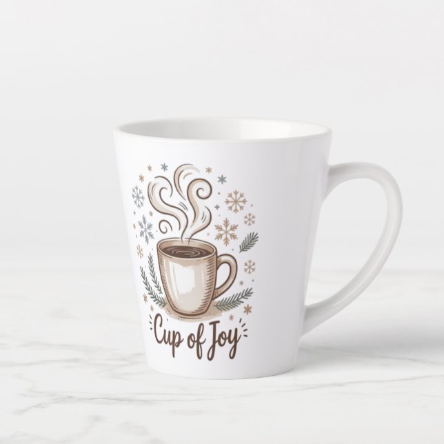 Caneca De Café Latte For Coffee lovers. Cup of Joy. Small Latter mug (Direita)