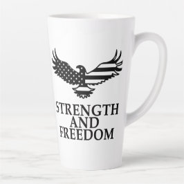 Caneca De Café Latte Força e liberdade