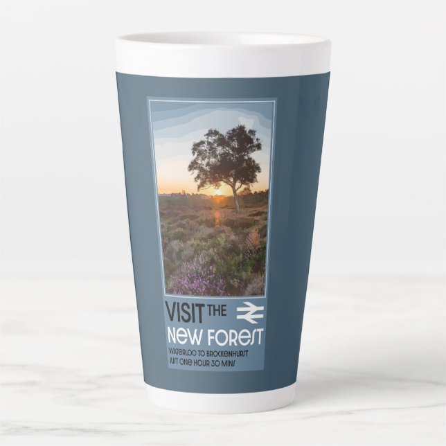 Caneca De Café Latte Forest Hampshire England (Frente)