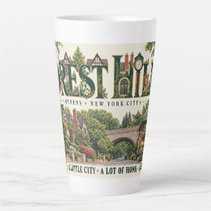 Caneca De Café Latte Forest Hills Queens Nova York