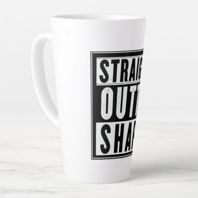 Caneca De Café Latte Forma de Saída de hetero (Ângulo esquerdo)