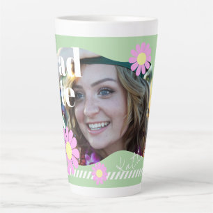 Caneca De Café Latte Formando Daisy Photo Green
