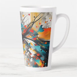 Caneca De Café Latte Formas de Abstrato brilhante