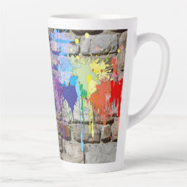 Caneca De Café Latte Formas de Abstrato de Arte de Rua