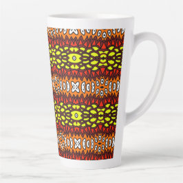 Caneca De Café Latte Formas e linhas de cores de padrão Alumínio Água B