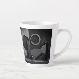 Caneca De Café Latte Formas Geométricas Abstratas Elegantes e Sombras