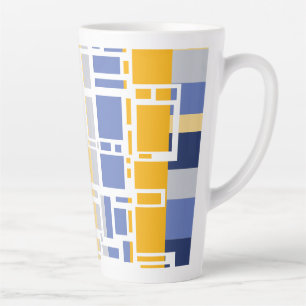 Caneca De Café Latte Formas quadradas arte moderna