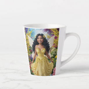 Caneca De Café Latte Forsythia Fairy