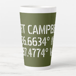 Caneca De Café Latte Fort Campbell Latitude Longitude 