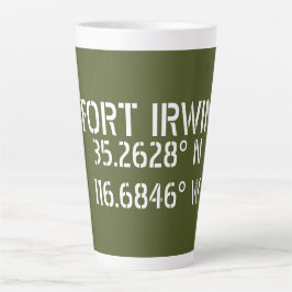 Caneca De Café Latte Fort Irwin Latitude Longitude