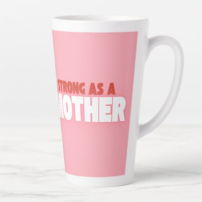 Caneca De Café Latte Forte como mãe - Lâmpada Inspiracional (Direita)
