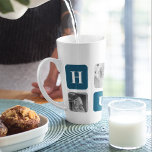 Caneca De Café Latte Foto Azul de Colagem Moderna Melhor Hubby Nunca Pr<br><div class="desc">O "Modern Collage Photo Best Hubby Ever Gift" é um presente personalizado de fotos que mostra uma coleção de fotos com os melhores momentos compartilhados entre você e seu amado marido. Esta versão em particular apresenta um tema azul, fazer e adição contemporânea a qualquer decoração.Este presente é perfeito para ocasiões...</div>