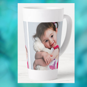 Caneca De Café Latte Foto da Criança, Namorado, Cônjuge, Mãe ou Pet