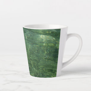 Caneca De Café Latte Foto de Grama II (Azul e Verde)