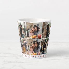 Caneca De Café Latte Foto de Halloween 6 Moderno Minimalista Spooky Fel