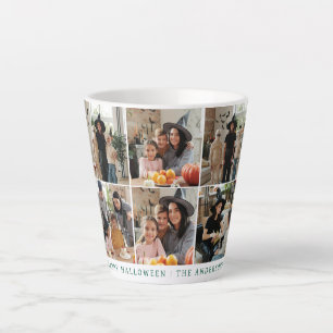 Caneca De Café Latte Foto de Halloween 6 Moderno Minimalista Spooky Fel