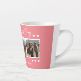 Caneca De Café Latte Foto do casal de dia de os namorados Elegante Simp