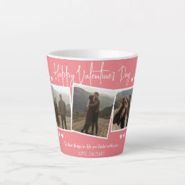 Caneca De Café Latte Foto do casal de dia de os namorados Elegante Simp