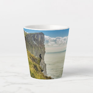 Caneca De Café Latte Foto: Dramatic Nordic Seascape Latrabjarg Cliff