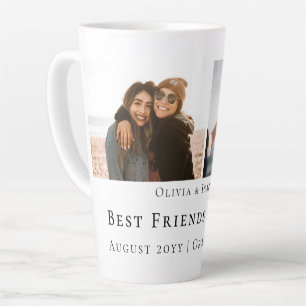 Caneca De Café Latte Foto moderna personalizada Melhores Amigos Para Se