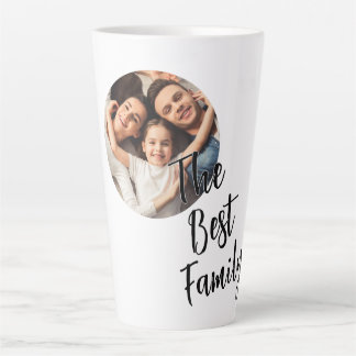 Caneca De Café Latte Foto Personalizada A Melhor Família