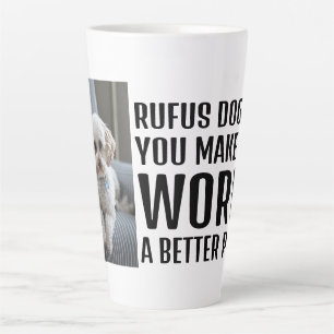 Caneca De Café Latte Foto Personalizada Faça do Mundo um Lugar Melhor