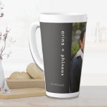 Caneca De Café Latte Foto personalizada - Tall Latte Mug<br><div class="desc">Tampão de latte personalizado personalizado,  com nome e texto personalizado. Basta carregar sua própria foto para criar um presente especial.</div>