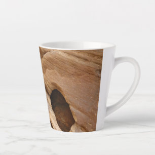 Caneca De Café Latte Fotografia Abstrata da Natureza da Parede do Zion