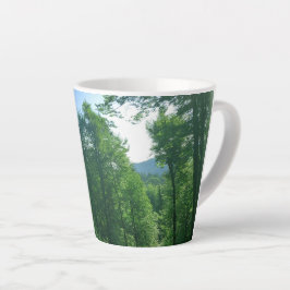 Caneca De Café Latte Fotografia de Paisagem Verde