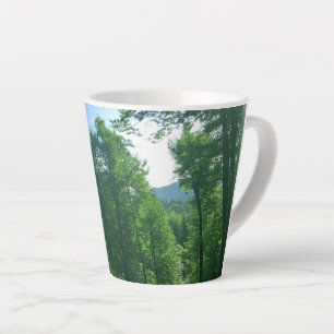 Caneca De Café Latte Fotografia de Paisagem Verde