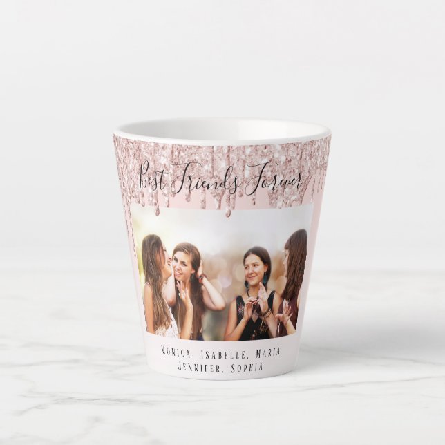 Caneca De Café Latte Fotografias personalizadas, melhores amigos para s (Frente)