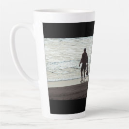 Caneca De Café Latte Fotos Simples Personalizadas Duas