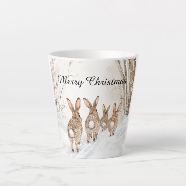 Caneca De Café Latte Fox Bunny Rabbit Best Friends Forever (Frente)
