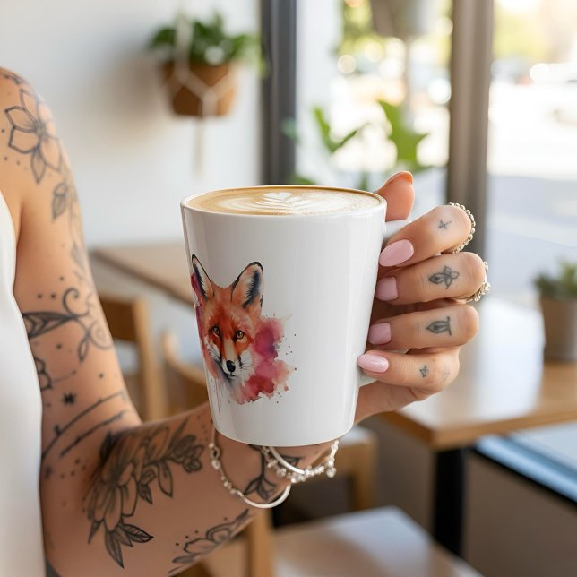 Caneca De Café Latte Fox Latte Mug (Criador carregado)